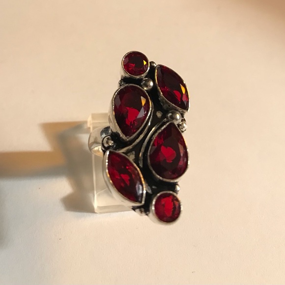 Garnet 925 Sterling Silver Ring